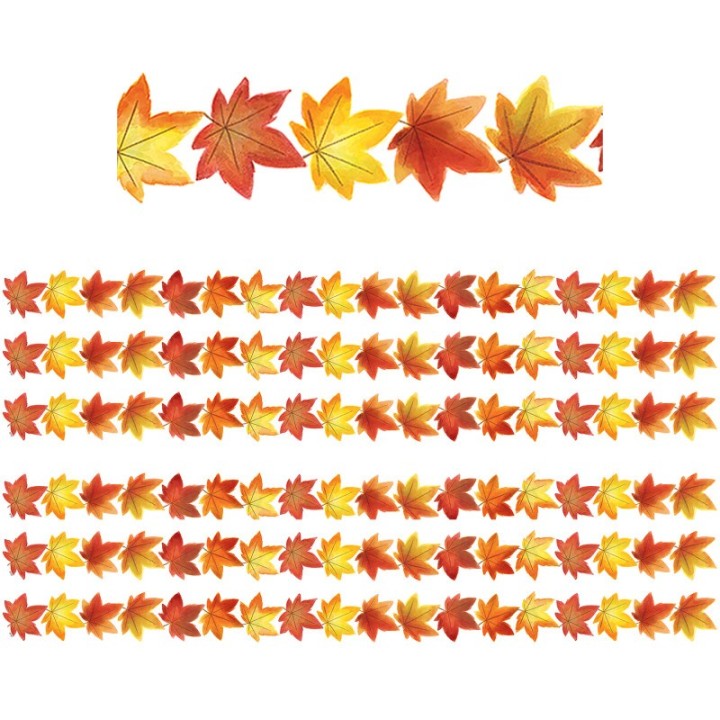 Teacher Created Resources® Fall Leaves Die-Cut Border Trim, 35 Feet Per Pack, 6 Packs