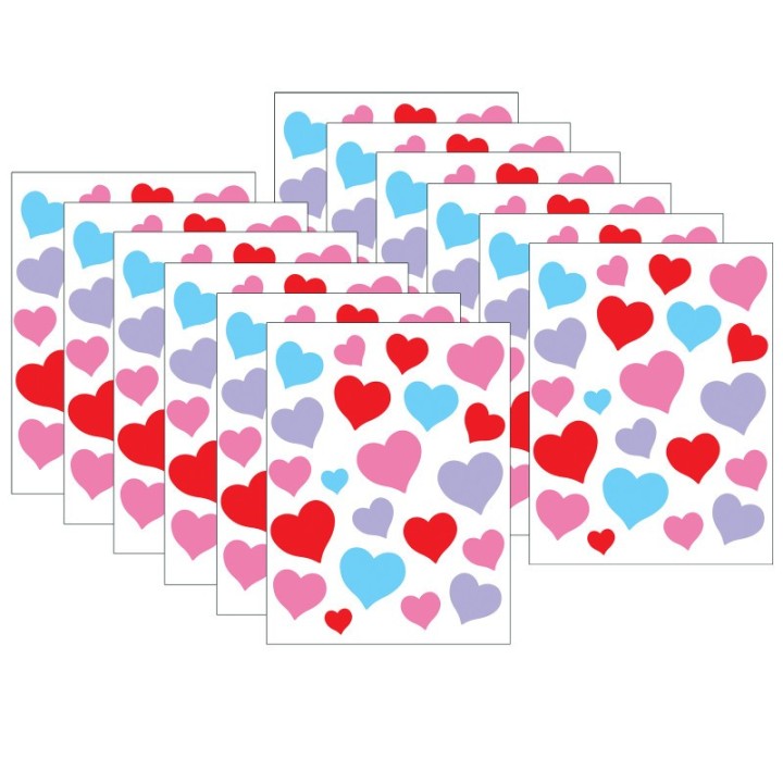 Teacher Created Resources® Charming Hearts Stickers, 120 Per Pack, 12 Packs