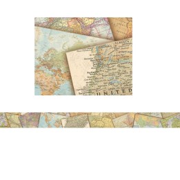 Teacher Created Resources® Travel the Map Straight Border Trim, 35 Feet