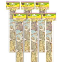 Teacher Created Resources® Travel the Map Straight Border Trim, 35 Feet Per Pack, 6 Packs
