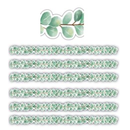 Teacher Created Resources® Eucalyptus Die Cut Border Trim, 35 Feet Per Pack, 6 Packs