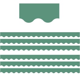Teacher Created Resources® Eucalyptus Green Scalloped Border Trim, 35 Feet Per Pack, 6 Packs