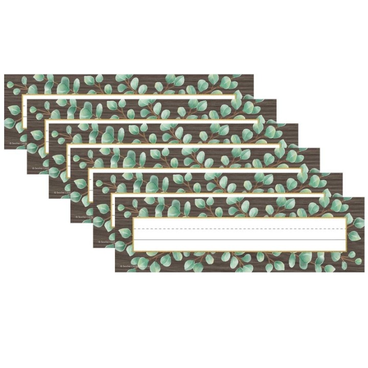 Teacher Created Resources® Eucalyptus Flat Name Plates, 36 Per Pack, 6 Packs