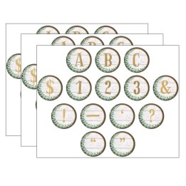 Teacher Created Resources® Eucalyptus Circle Letters, 216 Per Pack, 3 Packs