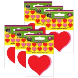 Teacher Created Resources® Hearts Mini Accents, 36 Per Pack, 6 Packs