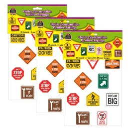 Teacher Created Resources® Under Construction Positive Sayings Accents, 30 Per Pack, 3 Packs