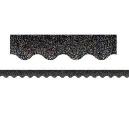 Teacher Created Resources® Black Sparkle Scalloped Border Trim, 35 Feet