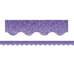 Teacher Created Resources® Purple Sparkle Scalloped Border Trim, 35 Feet