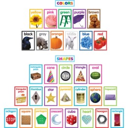 Teacher Created Resources® Colorful Photo Shapes & Colors Cards Bulletin Board Set