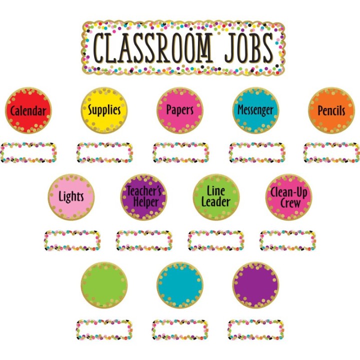 Teacher Created Resources® Confetti Classroom Jobs Mini Bulletin Board Set