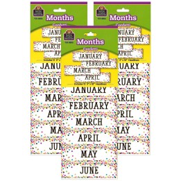 Teacher Created Resources® Confetti Monthly Headliners, 12 Per Pack, 3 Packs