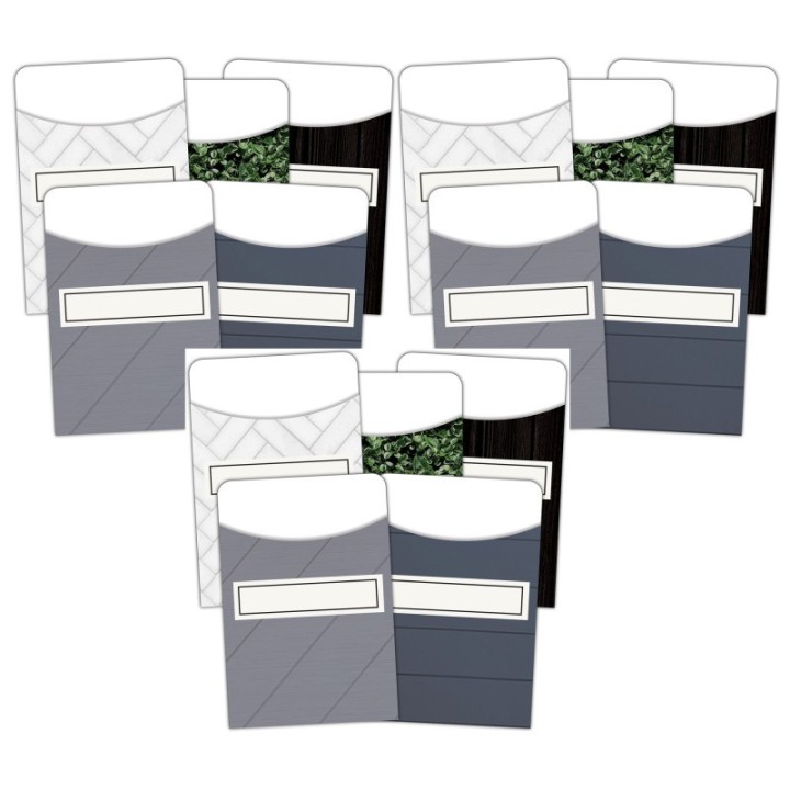 Teacher Created Resources® Modern Farmhouse Library Pockets - Multi-Pack, 35 Per Pack, 3 Packs