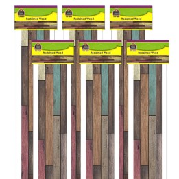 Teacher Created Resources® Home Sweet Classroom Reclaimed Wood Design Border Trim, 35 Feet Per Pack, 6 Packs