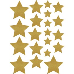 Teacher Created Resources® Gold Shimmer Stars Accents - Assorted Sizes - Pack of 60