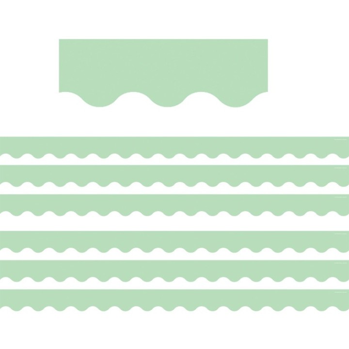 Teacher Created Resources® Mint Green Scalloped Border Trim, 35 Feet Per Pack, 6 Packs