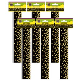 Teacher Created Resources® Black Confetti Straight Border Trim, 35 Feet Per Pack, 6 Packs