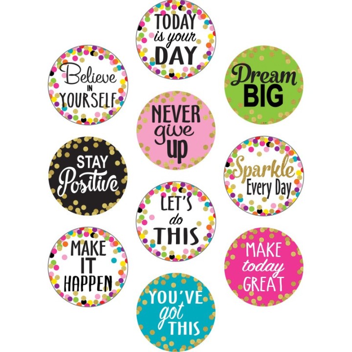 Teacher Created Resources® Confetti Positive Sayings Accents