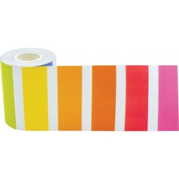 Teacher Created Resources® Colorful Stripes Straight Rolled Border Trim, 50 Feet