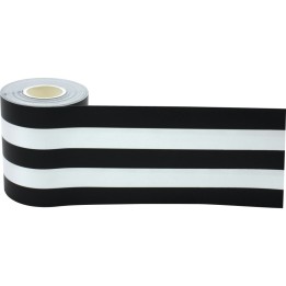 Teacher Created Resources® Black & White Stripes Straight Rolled Border Trim, 50 Feet