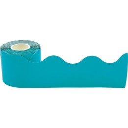 Teacher Created Resources® Teal Scalloped Rolled Border Trim, 50 Feet