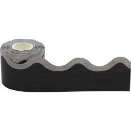 Teacher Created Resources® Modern Farmhouse Black with Gray Scalloped Rolled Border Trim, 50 Feet