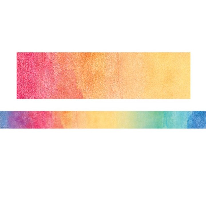 Teacher Created Resources® Watercolor Straight Rolled Border Trim, 50 Feet