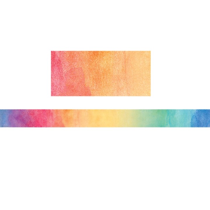 Teacher Created Resources® Watercolor Straight Border Trim, 35 Feet
