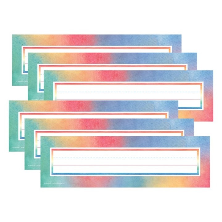 Teacher Created Resources® Watercolor Name Plates, 36 Per Pack, 6 Packs