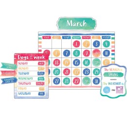 Teacher Created Resources® Watercolor Calendar Bulletin Board Display Set