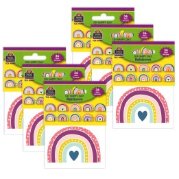Teacher Created Resources® Oh Happy Day Rainbows Mini Accents, 36 Per Pack, 6 Packs