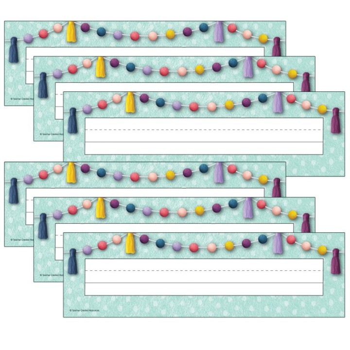 Teacher Created Resources® Oh Happy Day Flat Name Plates, 36 Per Pack, 6 Packs