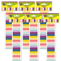 Teacher Created Resources® Oh Happy Day Stripes Straight Border Trim, 35 Feet, 6 Packs