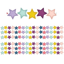 Teacher Created Resources® Oh Happy Day Stars Die-Cut Border Trim, 35 Feet, 6 Packs