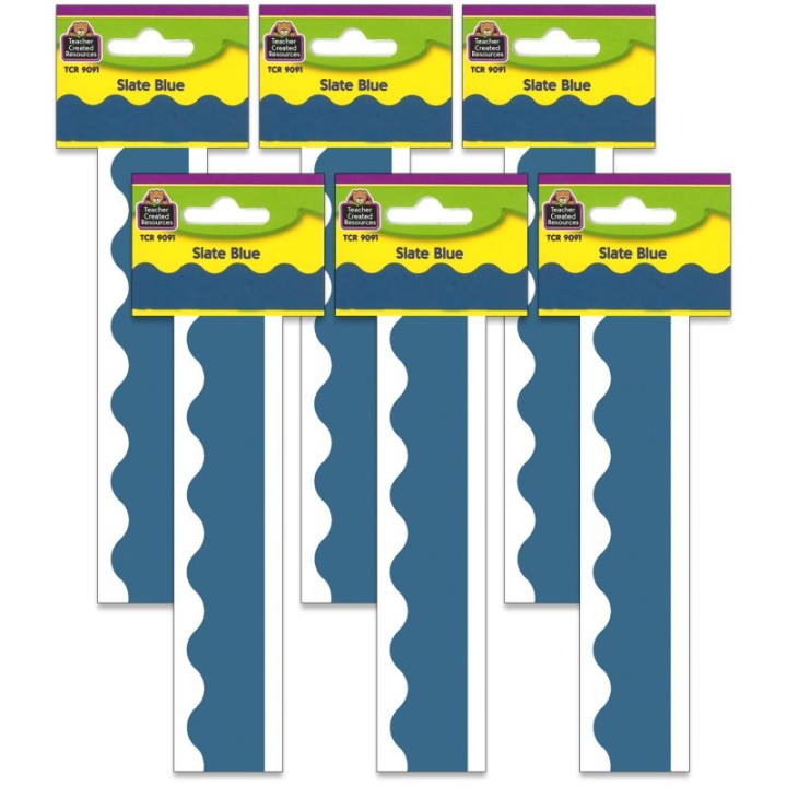 Teacher Created Resources® Slate Blue Scalloped Border Trim, 35 Feet, 6 Packs