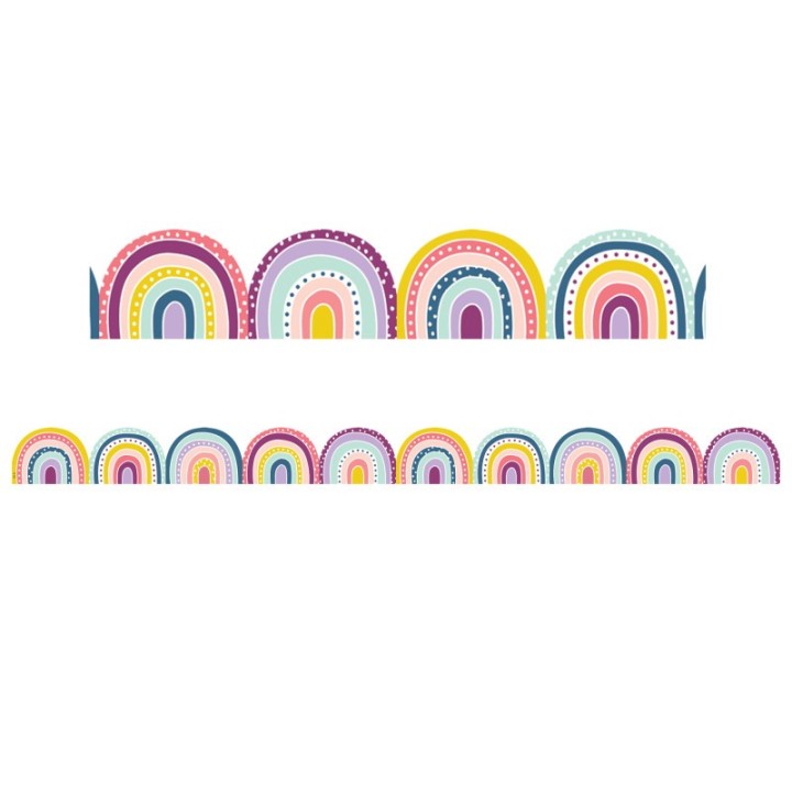 Teacher Created Resources® Oh Happy Day Rainbows Die-Cut Border Trim, 35 Feet