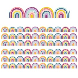Teacher Created Resources® Oh Happy Day Rainbows Die-Cut Border Trim, 35 Feet, 6 Packs