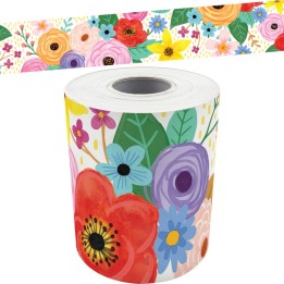 Teacher Created Resources® Wildflowers Straight Rolled Border Trim, 50 Feet