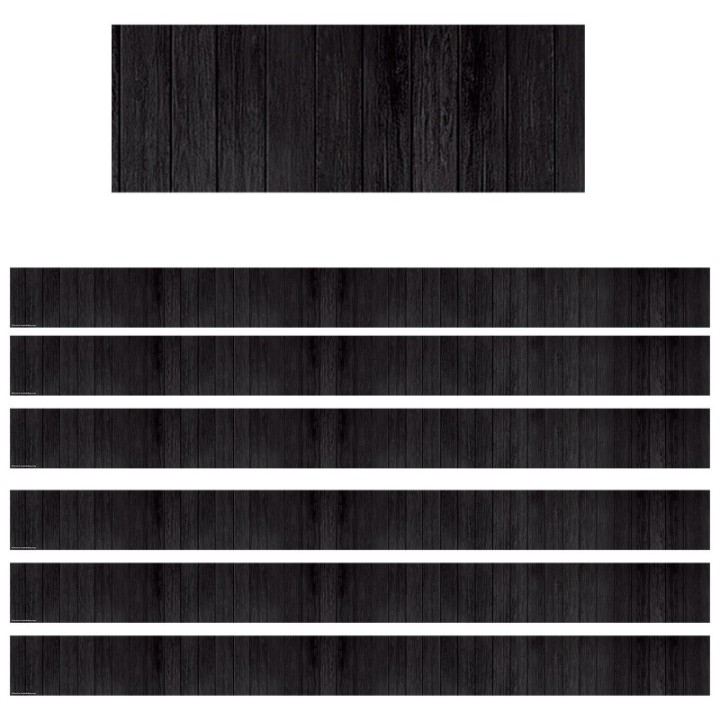 Teacher Created Resources® Black Wood Straight Border Trim, 35 Feet, 6 Packs
