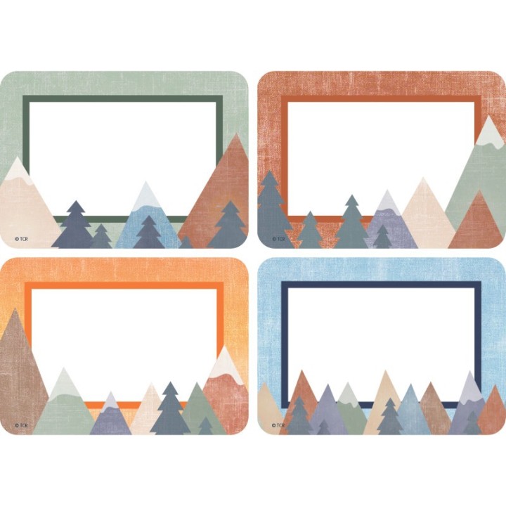 Teacher Created Resources® Moving Mountains Name Tags/Labels Multi-Pack, Pack of 36