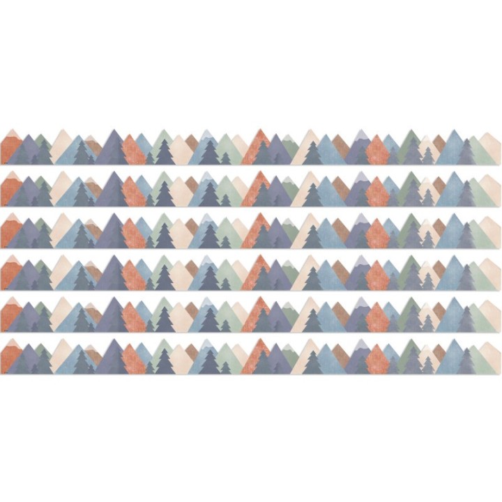 Teacher Created Resources® Moving Mountains Die-Cut Border Trim, 35 Feet Per Pack, 6 Packs