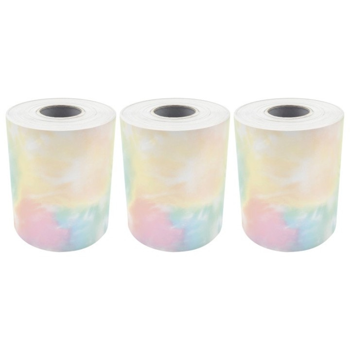 Teacher Created Resources® Pastel Pop Tie-Dye Straight Rolled Border Trim, 50 Feet, 3 Rolls