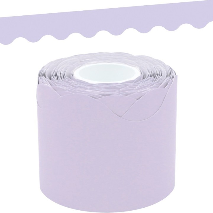 Teacher Created Resources® Lavender Scalloped Rolled Border Trim, 50 Feet