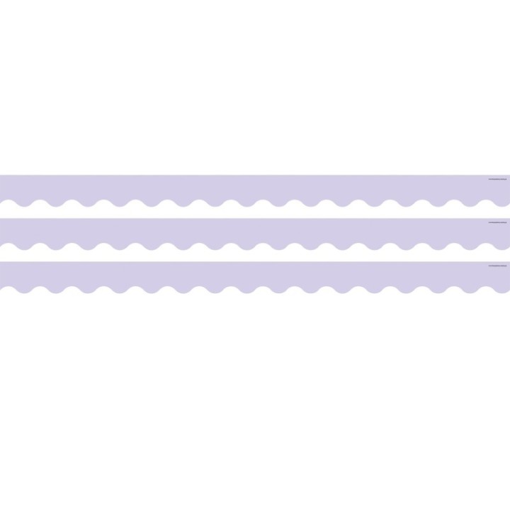 Teacher Created Resources® Lavender Scalloped Rolled Border Trim, 50 Feet, 3 Rolls