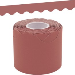 Teacher Created Resources® Deep Rose Scalloped Rolled Border Trim, 50 Feet