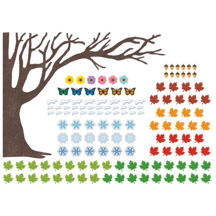 Teacher Created Resources® Tree for All Seasons Bulletin Board Set, 144 Pieces