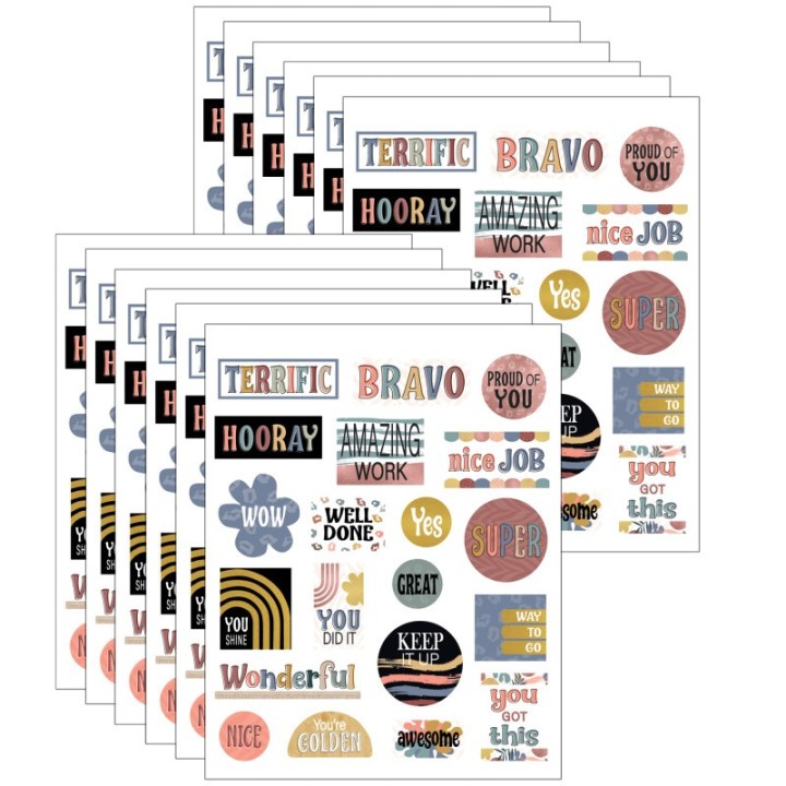Teacher Created Resources® Wonderfully Wild Stickers, 120 Per Pack, 12 Packs