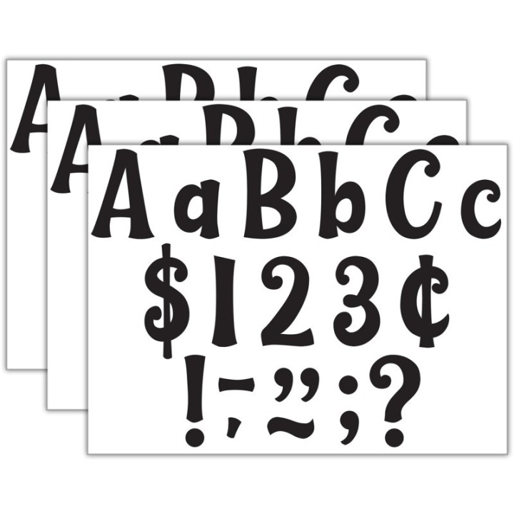Teacher Created Resources® Black 4" Wild Whimsy Letters Combo Pack, 270 Per Pack, 3 Packs