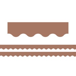 Teacher Created Resources® Mocha Scalloped Border Trim, 35 Feet Per Pack, 2 Packs