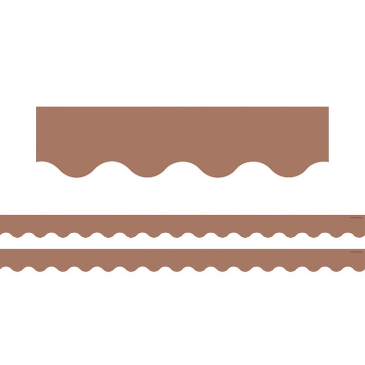Teacher Created Resources® Mocha Scalloped Border Trim, 35 Feet Per Pack, 2 Packs