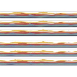 Teacher Created Resources® Moving Mountains Road Trip On the Horizon Die-Cut Border Trim, 35 Feet Per Pack, 6 Packs